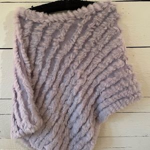 Fun cozy purple poncho
